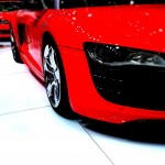 A red Audi R8.