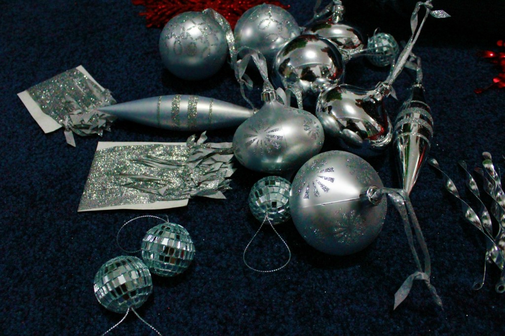 A menagerie of different ornaments. 