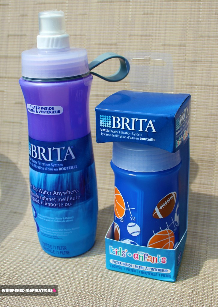 Two Brita Filtration bottles.