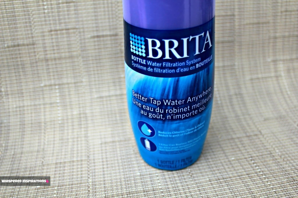 Close up of Brita bottle.