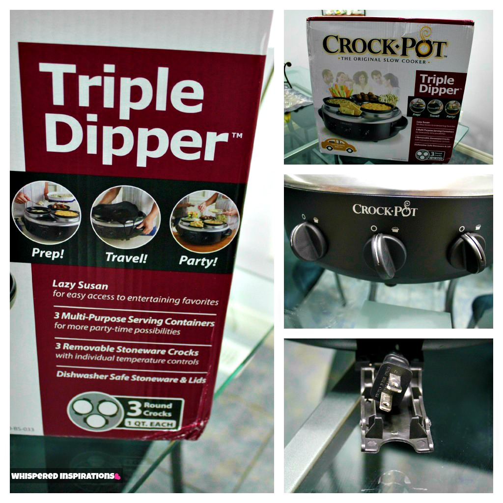 Crockpot Triple Dipper the Original Slow Cooker W/travel Cover