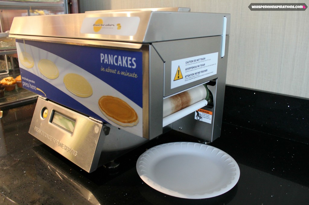 A pancake making machine at the Holiday Inn Express breakfast area. 