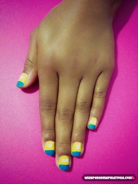 despicable me nails step by step