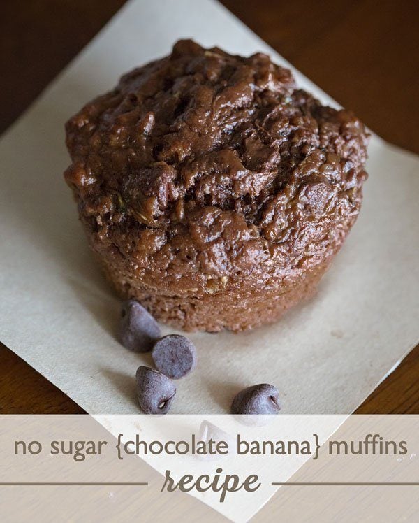 No Sugar Chocolate Banana Muffins Recipe