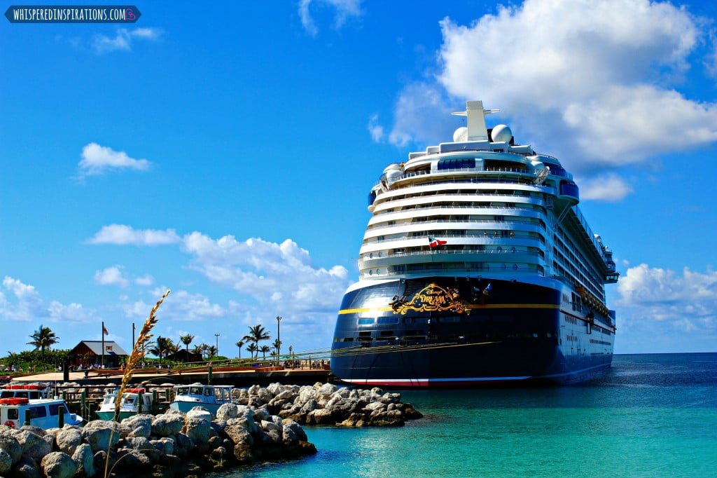 The Disney Dream ported at Castaway Cay. 