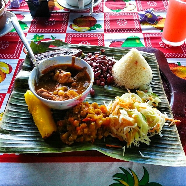 Delicious homemade food in Costa Rica.