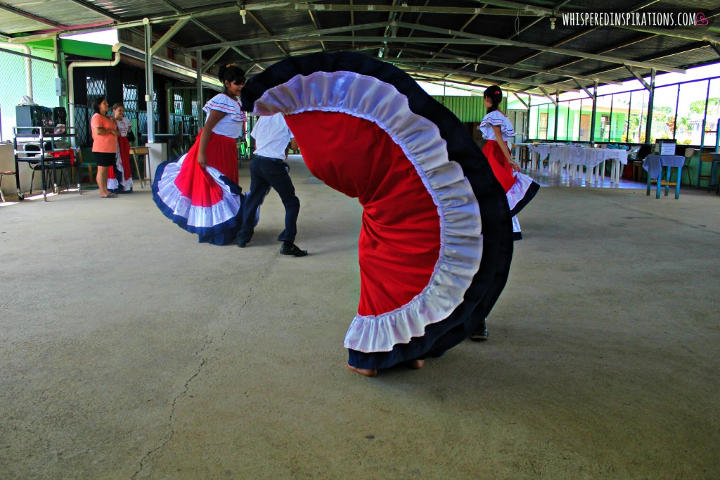 Kids dancing at a school in Costa Rica.