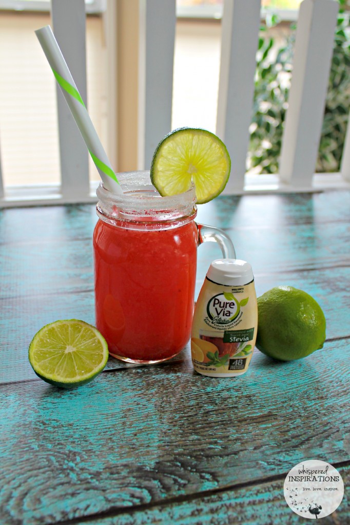 Strawberry Limeade with Pure Via Liquid Sweetener