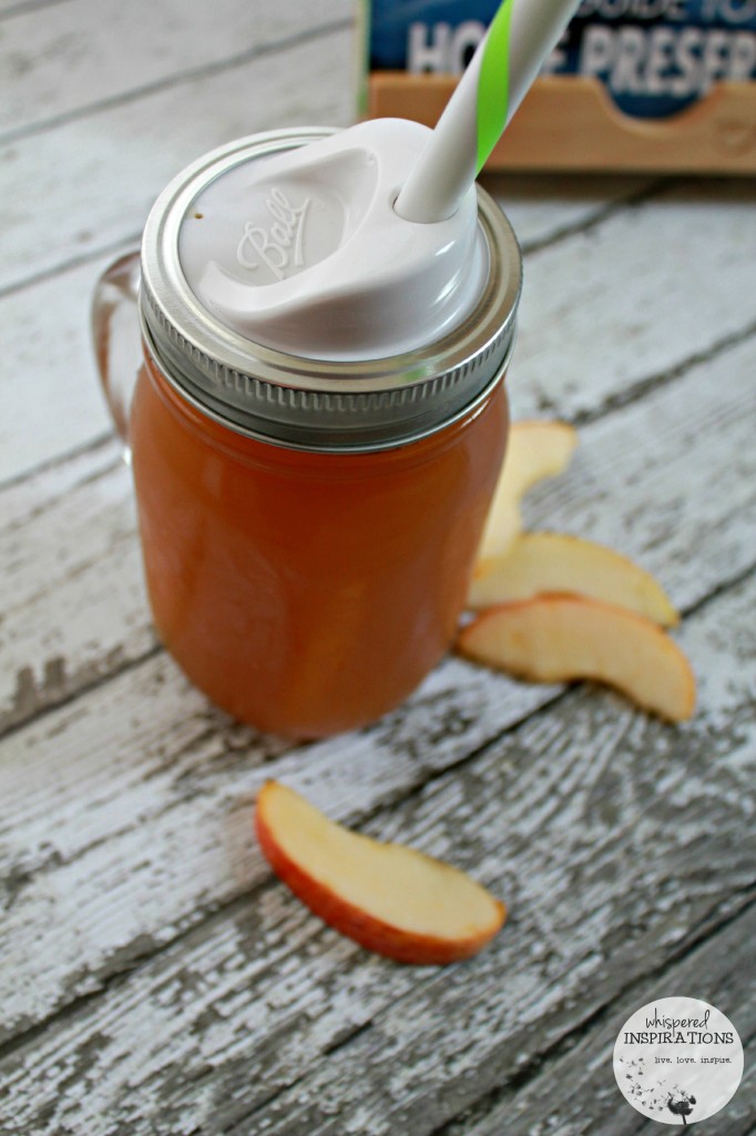 Apple Cider in a mason jar from Bernardin. 