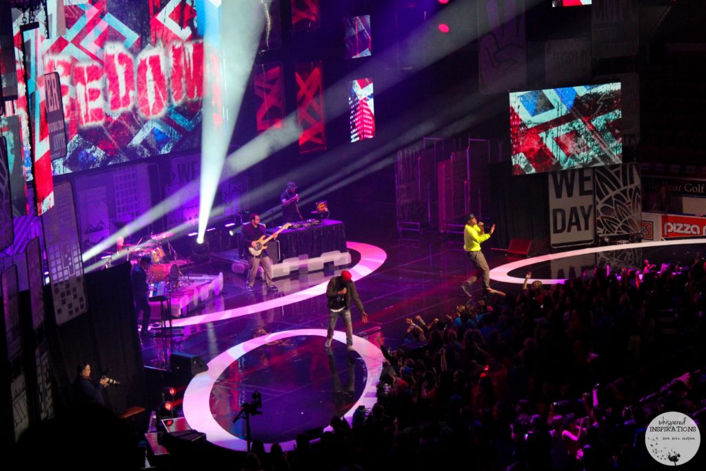 A band is performing at We Day Waterloo 2014.