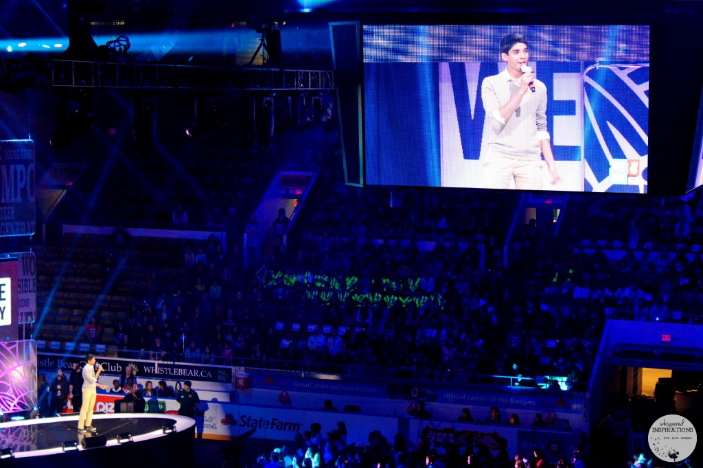 Alex Deans at We Day Waterloo 2014.