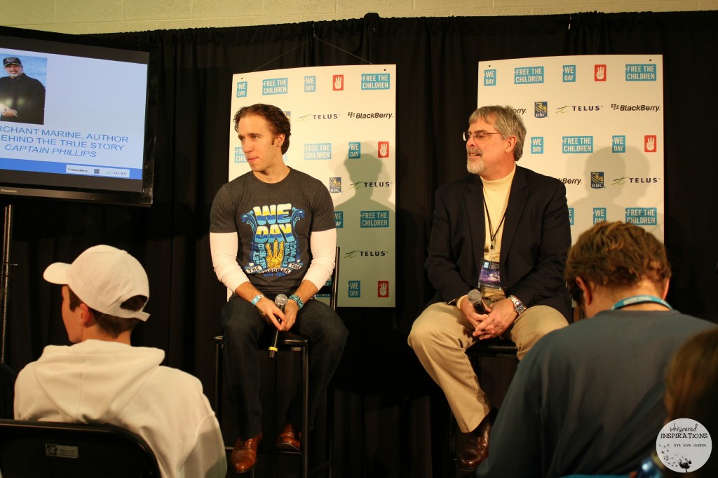 Craig Kielburger and Captain Phillips at We Day Waterloo 2014.