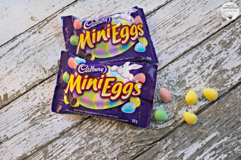 Two packages of Cadbury Mini-Eggs are shown. 