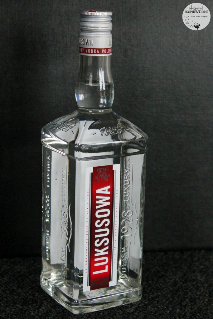 Luksosowa Vodka bottle, ready to be served. 