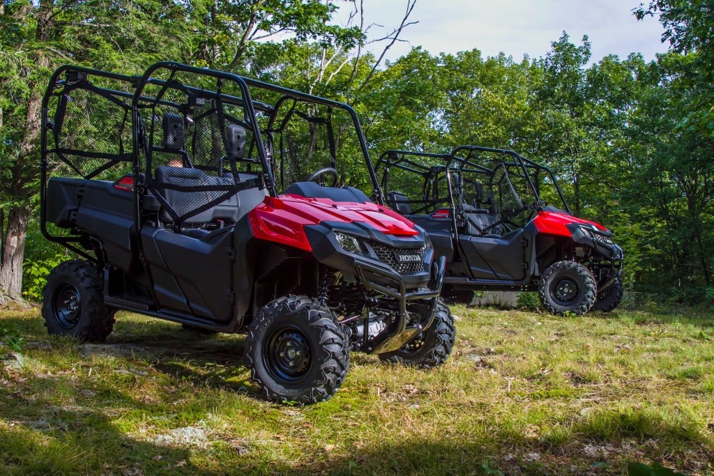 A picture of the Honda ATV and side by side in the middle of Muskoka in Ontario. This article covers the Honda ATV and side by side.