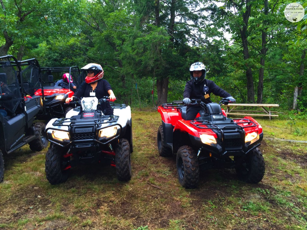 Darasak and Nancy ride the Honda ATV's