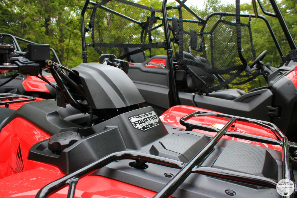 A close up of the Honda ATV.