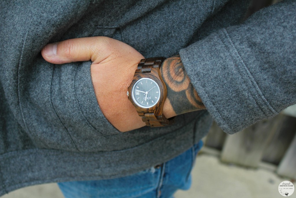 JORD Watches the Ely Series is pictured on a wrist with tattoos.