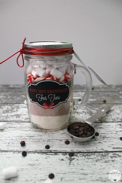 Delicious hot chocolate for two in a mason jar.