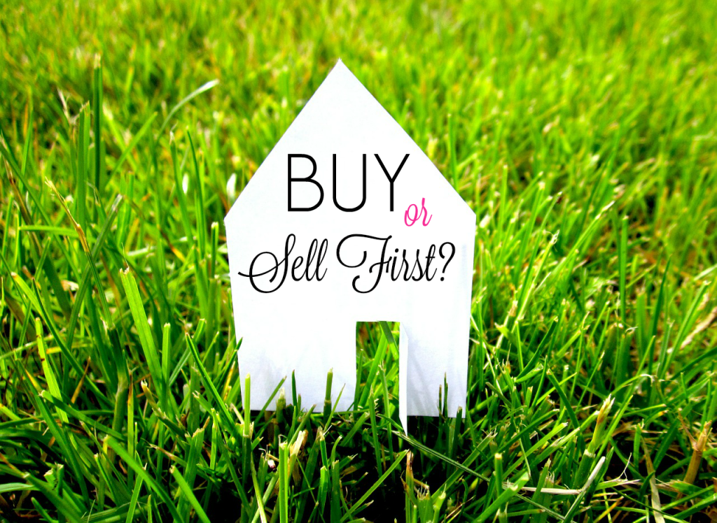 A Buy or Sell First sign is placed on a patch of grass. This article answers the question, do you buy or sell first?