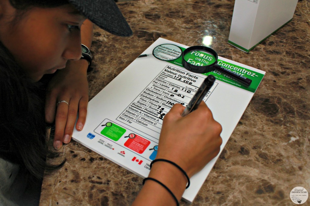 Become a label reader! Use the Nutritional Fact Chart to make informed food choices! #FocusOnTheFacts 