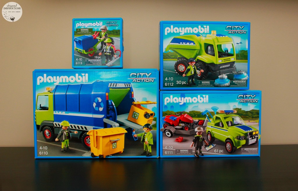 playmobil glass sorting truck