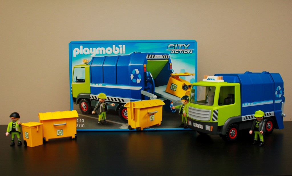 playmobil glass sorting truck