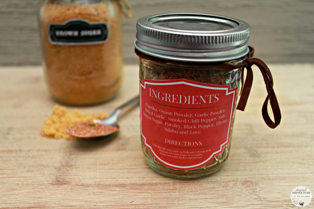 Sweet & Spicy Steak Rub with my downloadable label with all the ingredients and directions. 