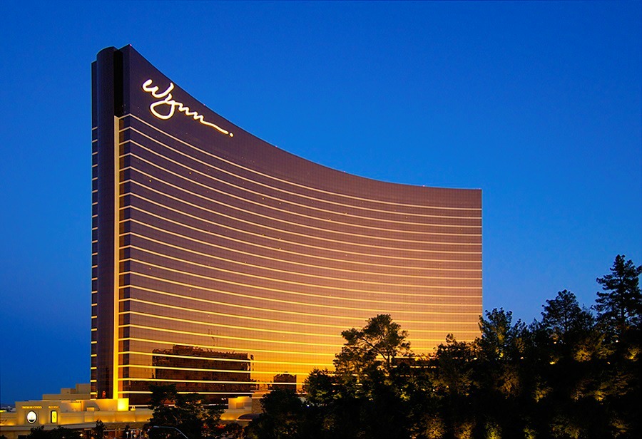 The front of the Wynn Casino in Las Vegas.