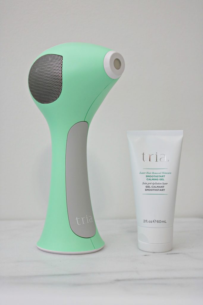 The Tria unit standing next to the Tria gel. Perfect for Tria Hair Removal.