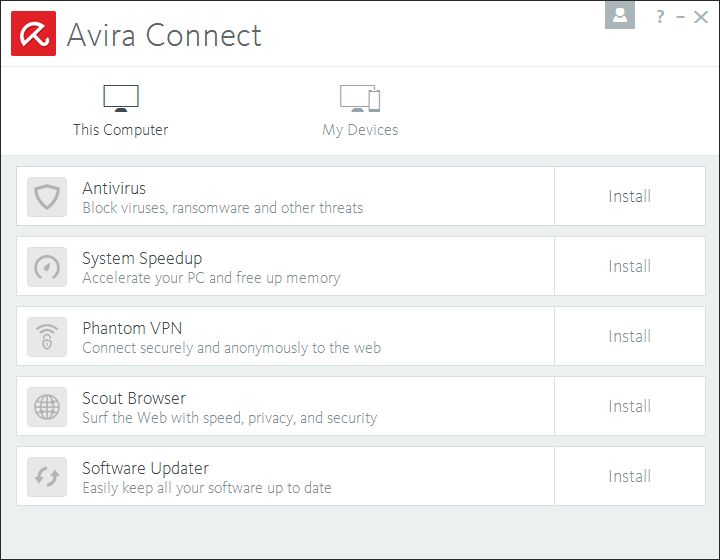 Avira Connect Install