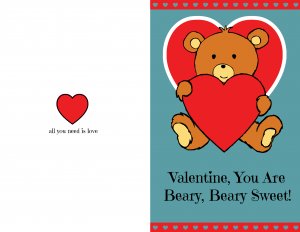 Beary Cute Valentine's Day Card Printable - Whispered Inspirations