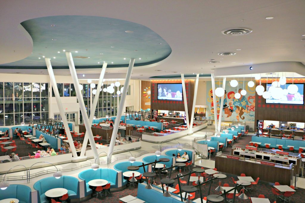 The cafeteria in the Cabana Bay Beach Resort. 