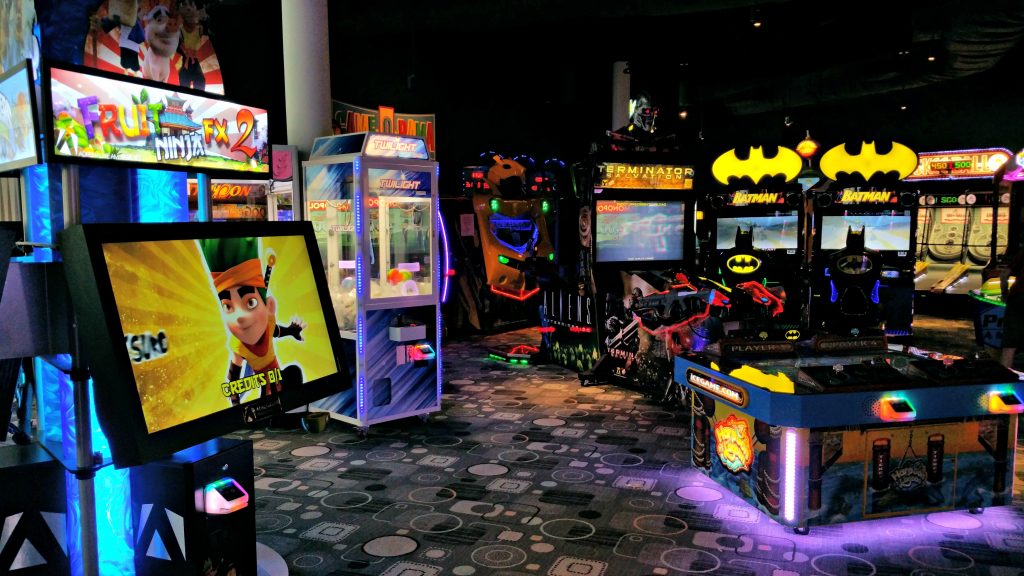 The arcade at the Cabana Bay Beach Resort. 