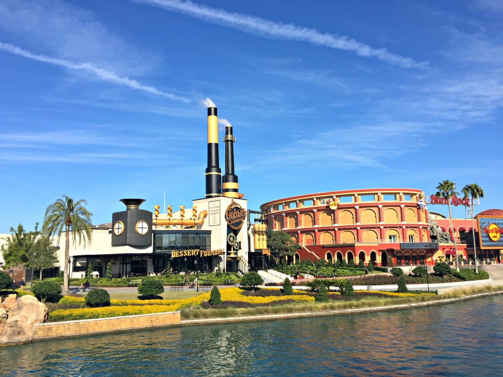 Chocolate Emporium and Hard Rock Cafe at CityWalk.