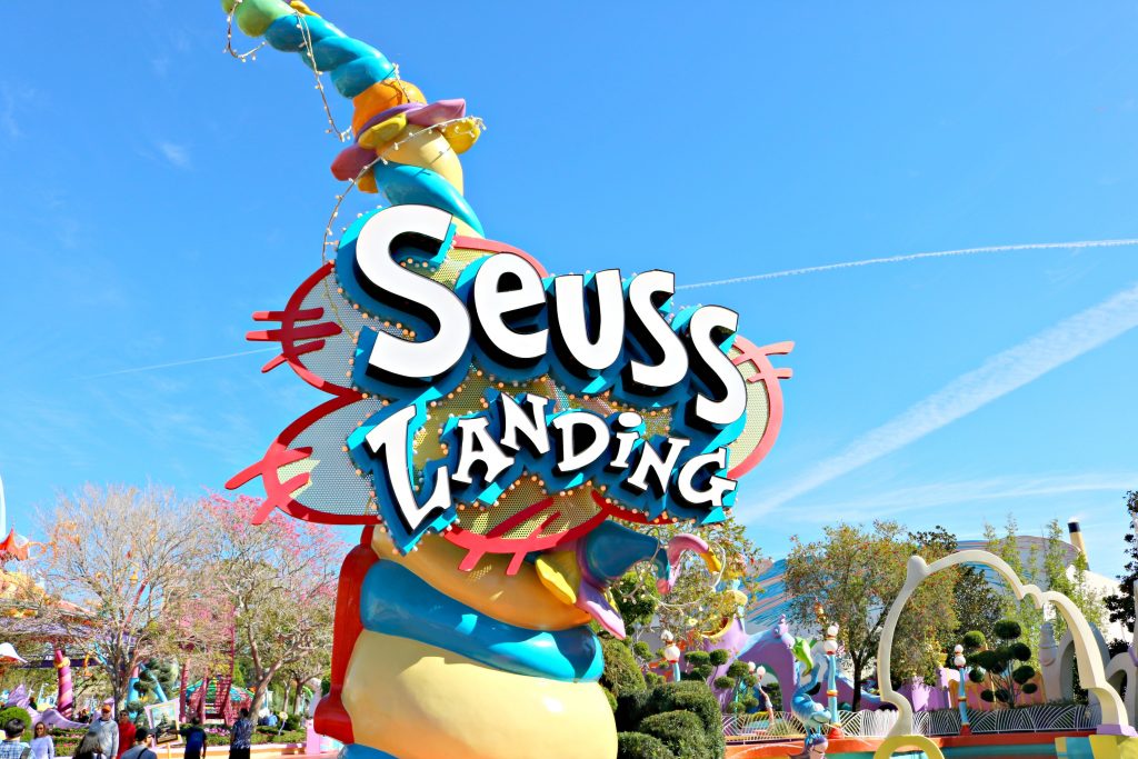 Seuss Landing sign.