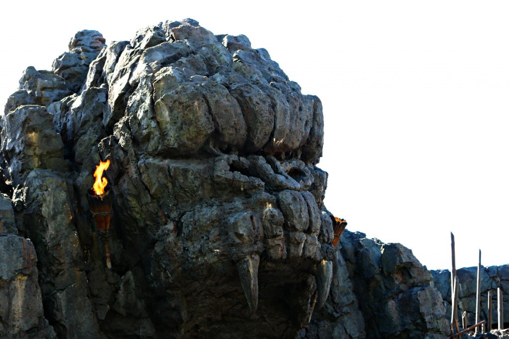 Rocks shaped like King Kong at the King Kong ride.