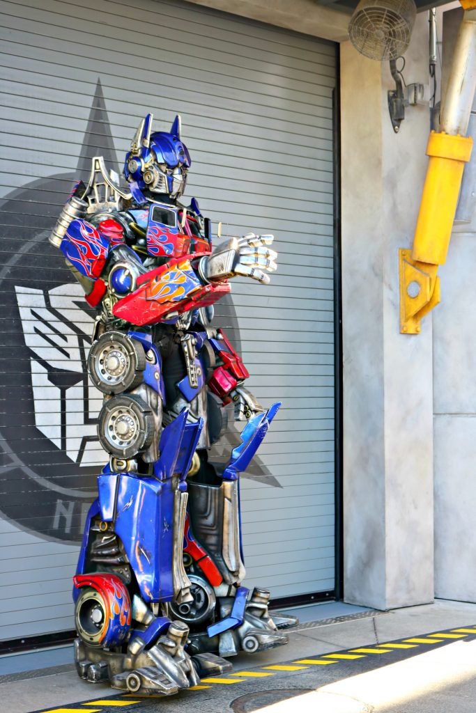 Optimus Prime poses for the camera. 