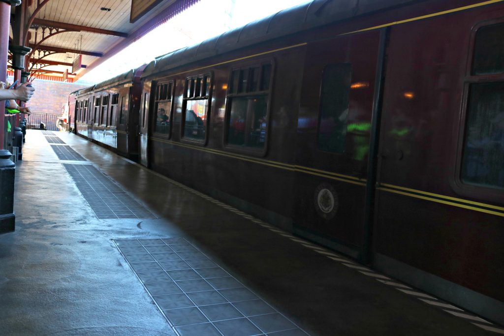 The actual Hogwarts Express ride at Universal Studios. 