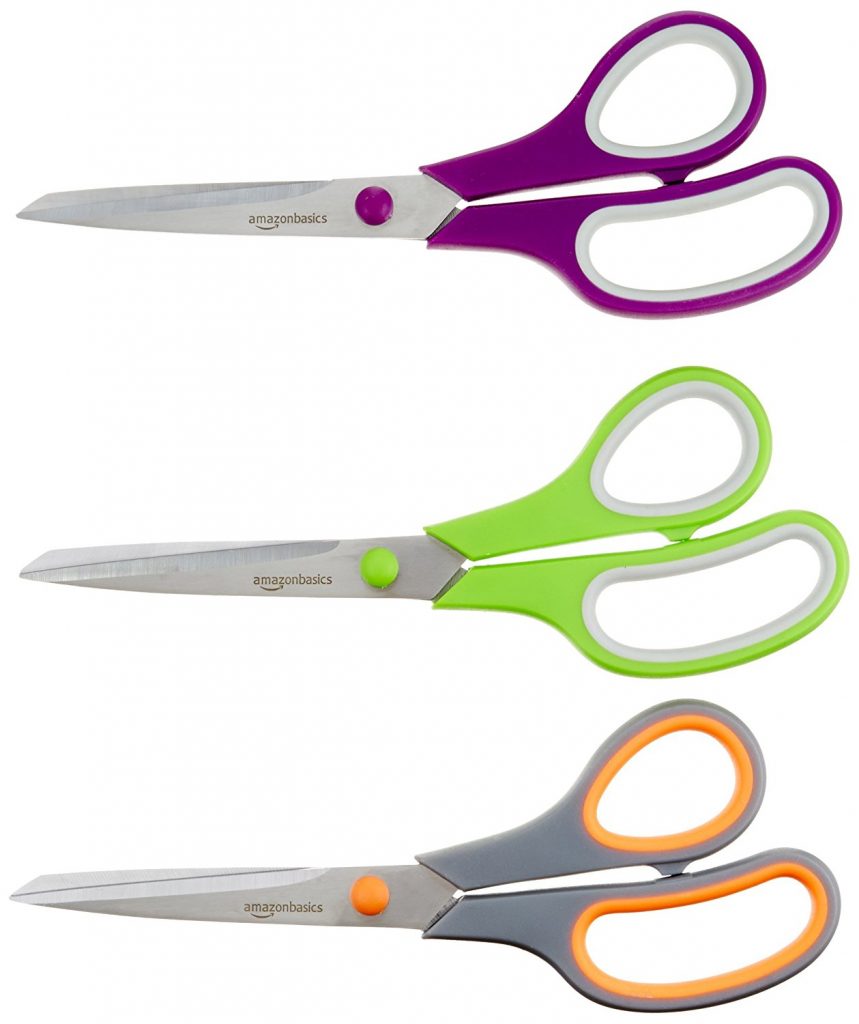 A set of 3 multi-colored scissors. Start with these top 10 back-to-school must-haves!