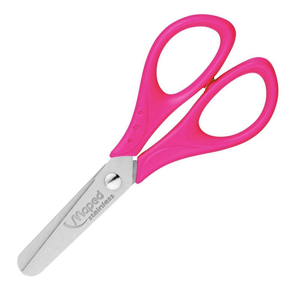 Pink scissors.