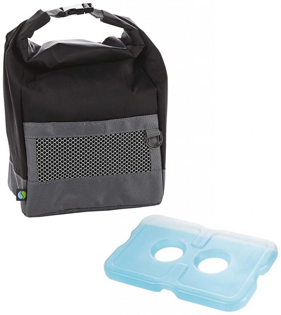 Black lunch box with ice pack. Start with these top 10 back-to-school must-haves!