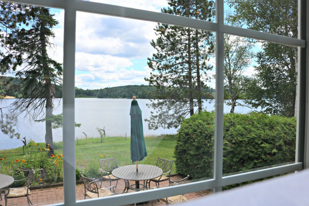 The view of the patio from the Couples Resort patio. 