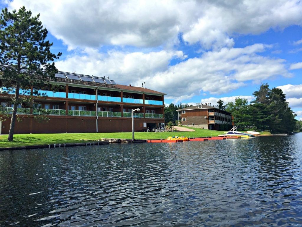 The Couples Resort is pictured on the way back to park the canoe. 