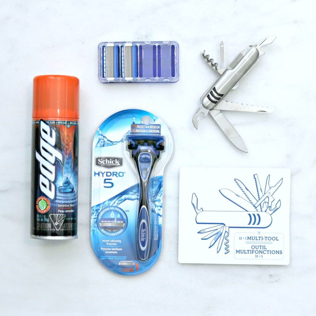 Schick Hydro Edge and Schick Hydro 5 with replacements and a utility knife. 