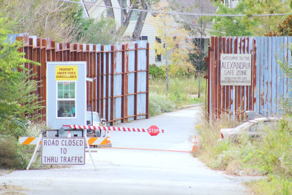 The front gates of Alexandra from the Walking Dead.