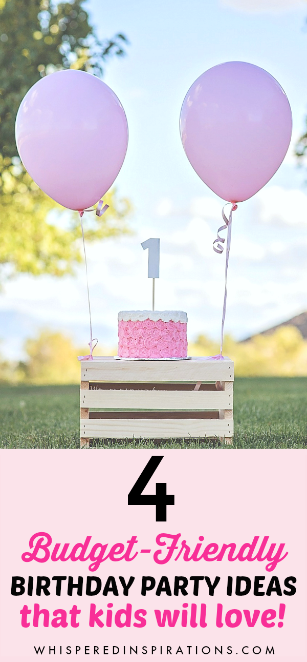 Birthday cake on a crate with balloons with a number '1' candle. 