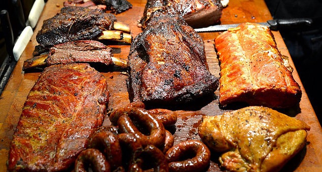 An assortment of BBQ meat.