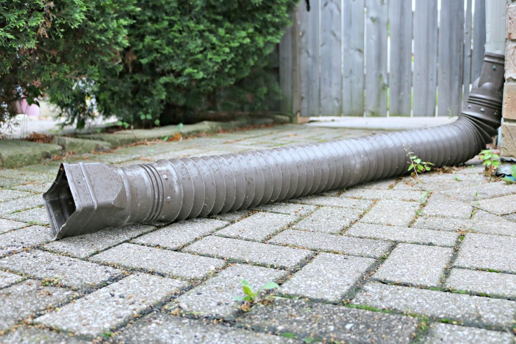 Downspout extensions that is draining away from the home.