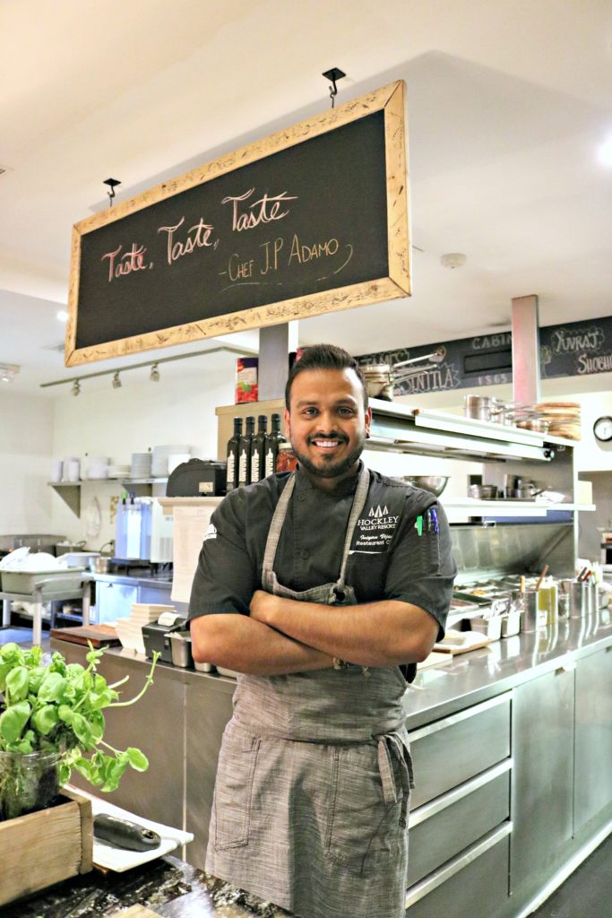 Chef Inni from Hockley Valley Resort poses in his kitchen. 